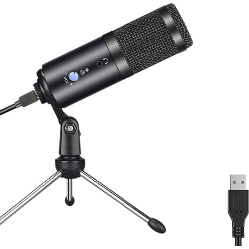 USB Microphone Plug and Play Professional Studio Noise Reduction Microphone for PC Laptop Mac Windows