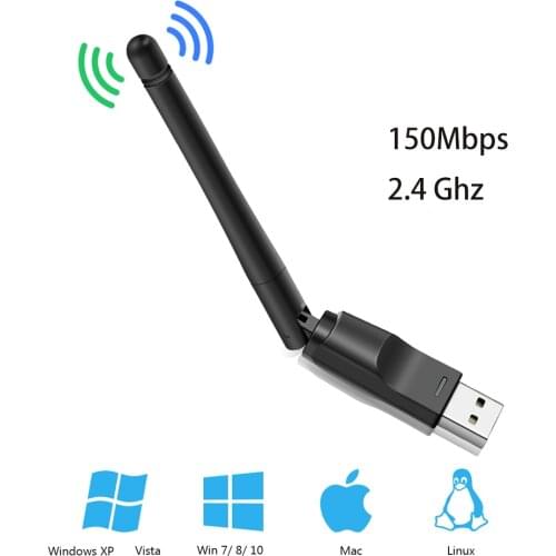 USB Wifi Adapter 150Mbps 2.4 ghz Antenna USB 802.11n/g/b Ethernet Wi-fi dongle usb lan Wireless Network Card PC wifi receiver