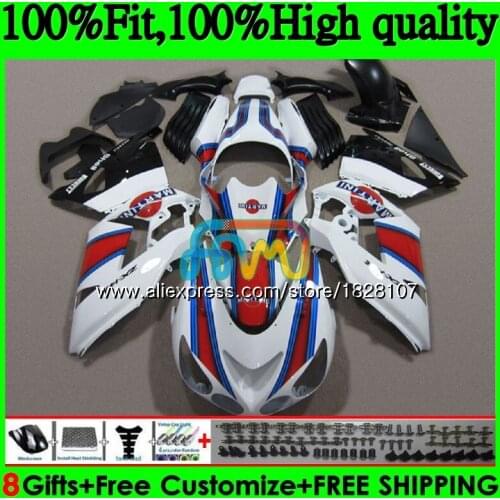 Injection For KAWASAKI ZX 14R ZX14R 06 07 08 09 10 11 21BS.121 ZZR1400 ZX-14R White red 2006 2007 2008 2009 2010 2011 Fairing