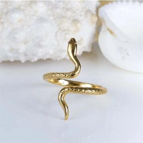 Womens Simple Snake Ring Opening Adjustable Animal Ring Womens Wedding Party Bohemian Womens Gift