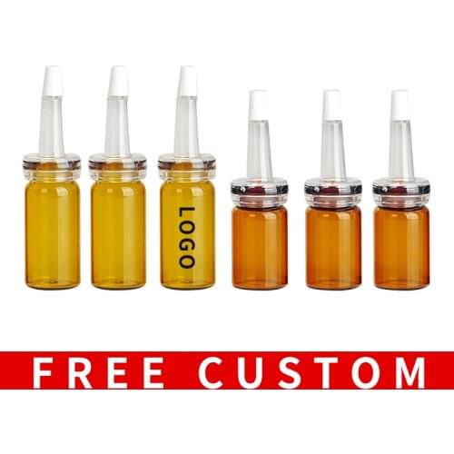 100pieces/Lot 10 15ML Amber Glass Portable Perfume Bottle With Dropper&Empty Cosmetic Case For Traveler Free Custom Print Logo