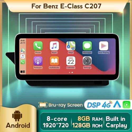 12.5" 1920X720 Blu-ray Wireless Carplay Android Car GPS Navigation Multimedia Player For MERCEDES BENZ E Class W207 C207 A207