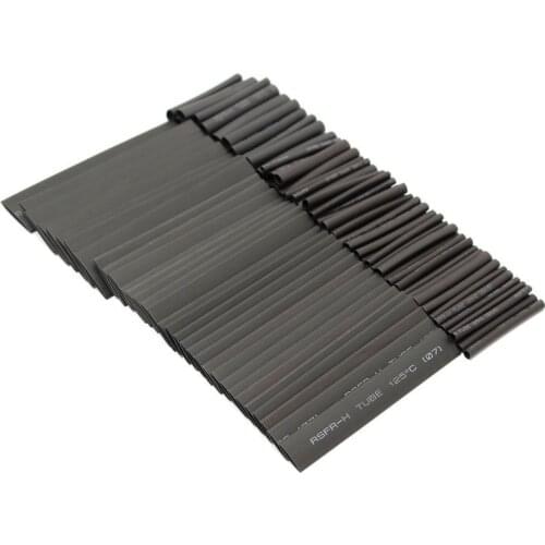 127Pcs 2:1 Heat Shrink Tube Polyolefin Wire And Cable Heat Shrinkable Tube Set Electrical Connection Winding Heat Shrink Tube