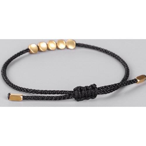 19 Colors Ethnic Buddhist Tibetan Copper Bead Red Bracelet Women Men Vintage Handmade Thread Braided Rope