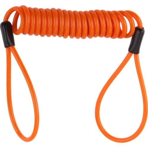 2pcs 1.2m Bike Scooter Safety Security Disc Lock Spring Reminder Cable