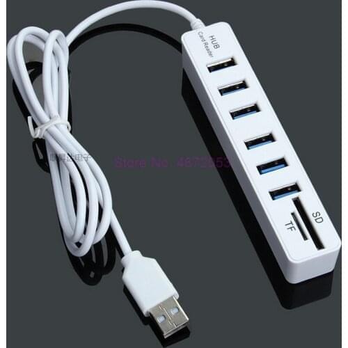 200pcs USB Hub 3.0 Multi USB 3.0 Hub USB Splitter High Speed 3 / 6 Ports Hab TF SD Card Reader All In One