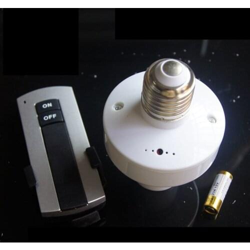 220V Wireless Telecontrol Lamp Holder E27 Screw Radio Frequency Cross Wall Intelligent Remote Control Lamp Base Switch 3pcs