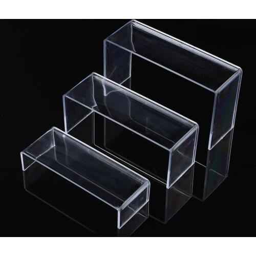 3 Tier Plastic Acrylic Shoes Display Holder Toy Display Stand Makeup Organizer Shelf Rack Wallet Bag Organizer