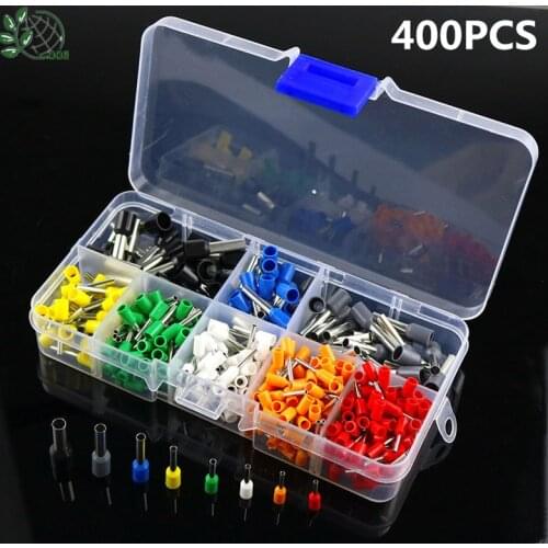 400pcs/set Insulated Cord Pin End Terminal Ferrules Kit Set Wire Copper Crimp Connector AWG 22 - 10