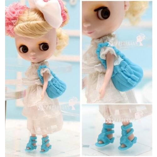 Doll accessories / bag + shoes combination for 1/6 Blythe doll Colorful Assorted Shoes Accessories
