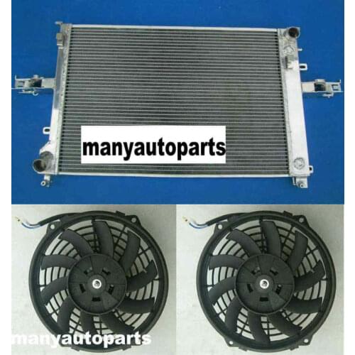 Aluminum radiator + fan for Volvo S60 S80 V70 XC70 2.3 2.4 2.5 2.8 2.9 99-06 MT