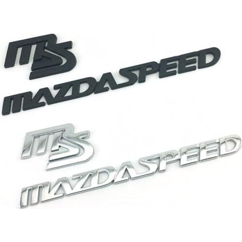 Car Sticker MS MazdaSpeed Emblem Decal Sticker Logo for Mazda 2 3 5 6 CX-5 CX-7 323 Axela Atenza Emblem Auto Modified Body Badge