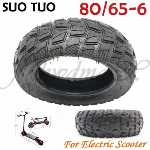 SUOTUO 10x3 Inch Electric Scooter Tubeless Vacuum Tire 80/65-6 Scooter Vacuum Off-road Tyre 10 Inch Widening and Thickening Tire