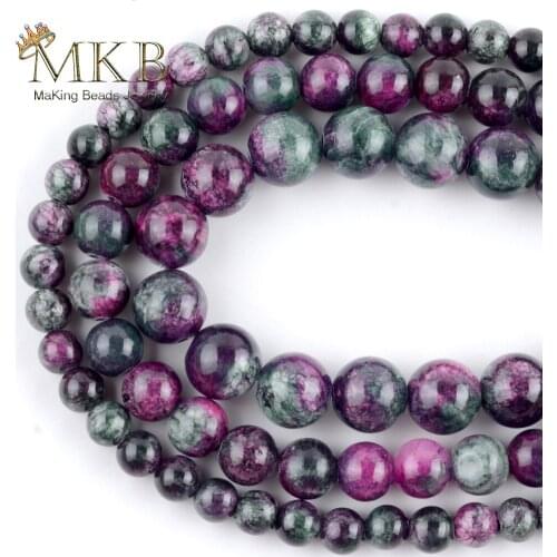 Natural Persian Jades Touymaline Stone Beads For Jewelry Making DIY Bracelet Necklace Loose Round Beads Jewellery 4mm-12mm 15"