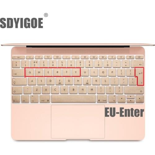Keyboard Cover Skin European version For Macbook 12"A1534 Retina for Pro 13" Not with touch bar A1708 EU version Dustproof Film