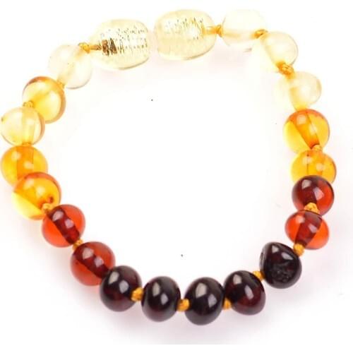 Stone Boxes Cottage Color Drop Amber Baby Wristbands-Certified Product
