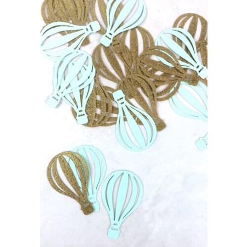 Hot Air Balloon Confetti | Up Up and Away | Baby Shower Party Decorations | Hot Air Balloon Table decor scrapbook Confettis
