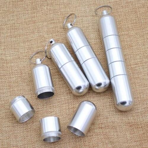 Pocket Pill Case Anti-corrosion Portable Waterproof Toothpicks Orgll Holderanizer Aluminum Alloy Pills Holder Keychain Outdoor