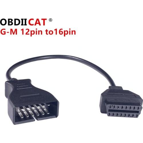 Best G--M 12 PIN To 16 PIN OBD2 Connector Adapter Car Accessories 12PIN OBD2 Diagnostic Cable Connector For G=M Vehicle