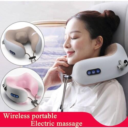 Electric Neck Massager U shaped Pillow Multifunctional Portable Shoulder Cervical Massager Outdoor Home Car Relaxing Massage