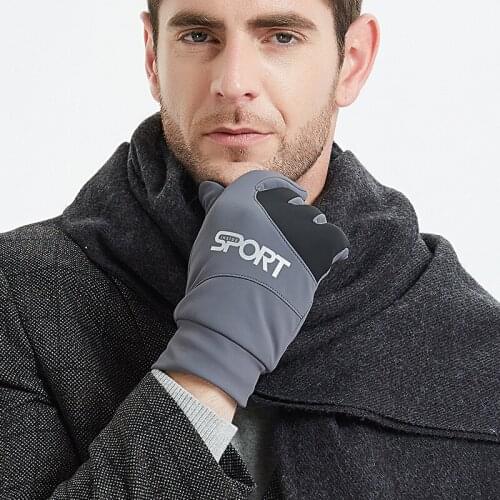 Mens Winter Warm Gloves Thickened Outdoor Sports Cycling Gloves Non-Slip, Windproof, Warm And Cold Gloves For Driving