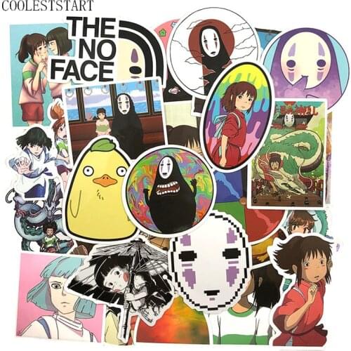 50Pcs/set Hayao Miyazaki Series Film Decal Stickers For Refrigerator Motorcycle Skateboards Laptop Luggage Pegatinas Bicycle Toy
