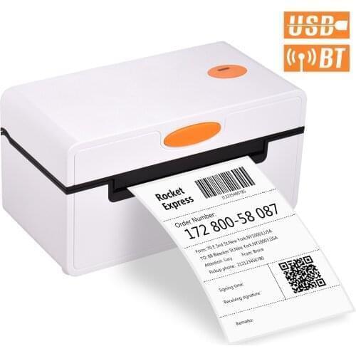 Desktop Thermal Label Printer for 4x6 Shipping Package All in One Label Maker 180mm/s Thermal Sticker Printer Max.110mm Paper