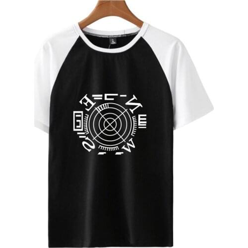 New Mens Tee Shirts Patchwork TShirts Southeast and southwestern compass Harajuku Short Sleeve Cotton Casual T-shirt