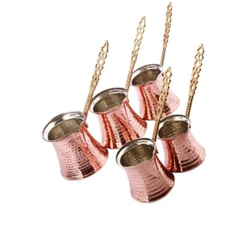 New Durable Ottoman Arabic Tea Coffee Espresso Copper Kitchen High Quality Turkey Coffee Maker Cezve Ibrik Made Turkish Pot