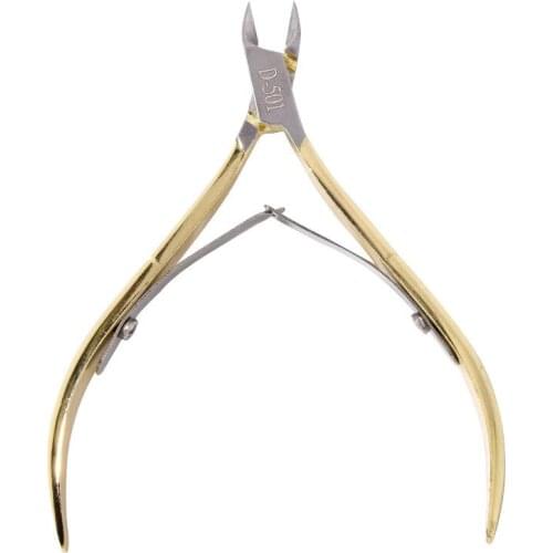 Dead Skin Scissors Nail Tool Stainless Steel Nail Clippers Gold-Plated Manicure Barbed-Peeling Nail Scissors Cuticle Scissors