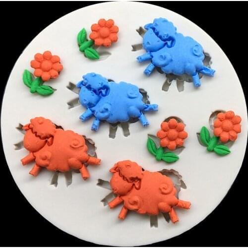 Sheep Silicone Sugarcraft Mold Chocolate Cupcake Baking Fondant Cake Decorating Tools