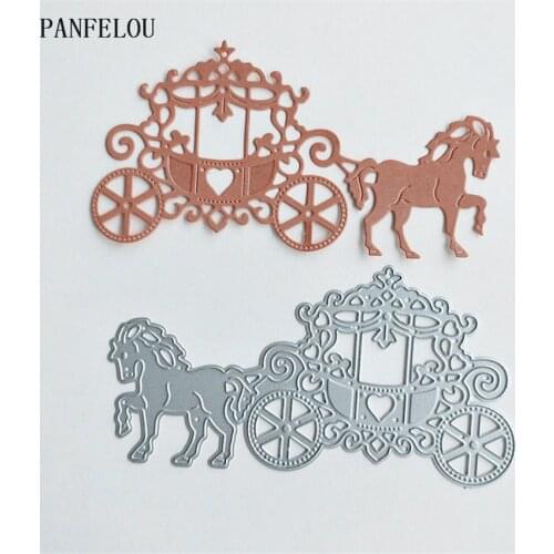 PANFELOU Metal craft The princess carriage paper die cutting dies for Scrapbooking/DIY Easter wedding Halloween cards