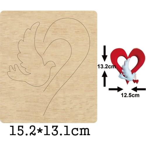 Bird and Bird Frame Ornaments Handwork Wooden Mold Baby Bedroom Wall Hanging Decor 2020 New Wood Dies Leather Cloth Paper Crafts