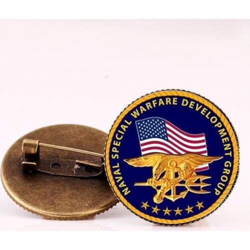 SUTEYI New USA Flag Badge Brooches Lapel Pin Country Badges Round Glass Pins Patch Brooch Patches Women Gift Handmade Jewelry