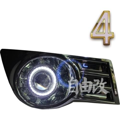 Eosuns Cob Angel Eye Led Daytime Running Light Drl + Halogen Fog Light + Projector Lens for Suzuki SX4 S-Cross S Cross
