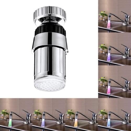 LED Faucet Water Saving Kitchen Colorful Aerator 7 Color Change Faucet Nozzle Head for Kitchen and Bathroom Spouts Accessories