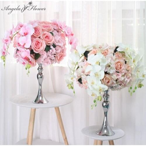 40cm/50cm table centerpieces ball decor DIY wedding backdrop artificial flower ball orchid rose peony silk floral artificials
