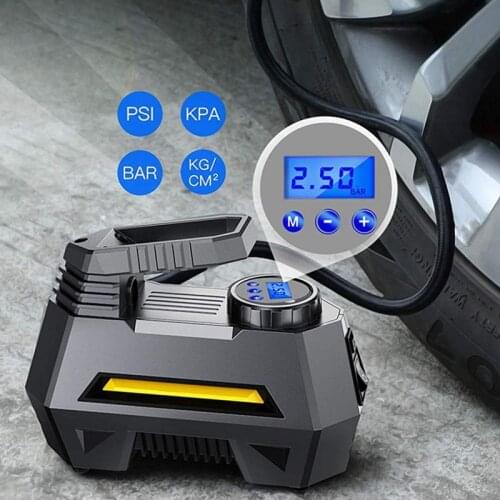 Air Compressor Pump Inflator Portable For Car Truck Tire Monitoring Pressure Lcd Digital Display 12V Car Truck Bicycle Tool