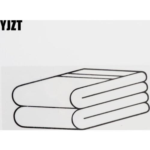YJZT 14.8CM×6.5CM Towel Car Sticker Bathroom Supplies Vinyl Decal Black/Silver 13E-0091