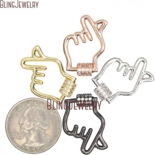 Gold Rose Gold Silver Gunblack Hand Carabiner Lock Clasp Screw Lock Clasp Links Findings FC32770