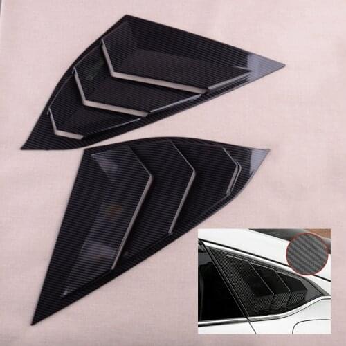 1 Pair Car Side Air Vent Window Quarter Louver Cover Carbon Fiber Style Fit for Honda Accord 2018 2019 2020