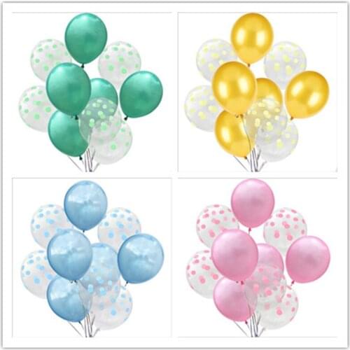 10PCS aluminum foil confetti latex balloons birthday party helium balloons baby shower wedding party decoration party balloons