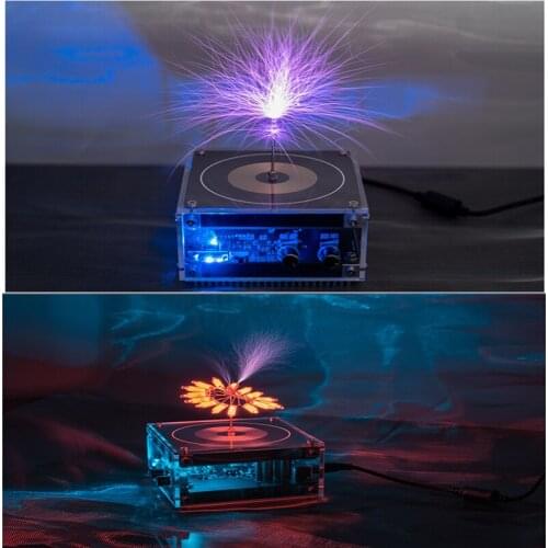 110-220V AC Bluetooth Music Tesla Coil / Touchable Palm Lightning / Mobile Phone Connection / Scientific Experiment Tool