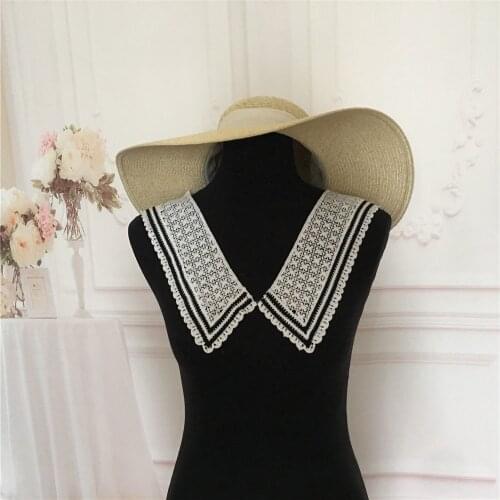 New White Lace Collar DIY Embroidery Milk Silk Collar Sewing Garment Craft Supplies Decoration Cheongsam Skirt Accessories