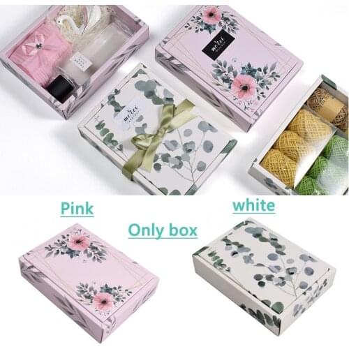 5pcs Creative Forest flip Gift Box Tea Handmade Soap Box Cake Box Towel Clothes Packaging Box Square Gift Box(without Ribbon)