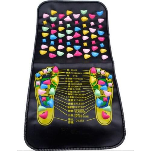 Acupuncture Cobblestone Colorful Foot Reflexology Walk Stone Square Foot Massager Cushion For Relax Body home outdoor