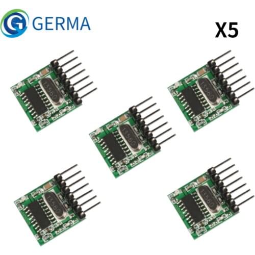 GERMA 5pc 433mhz Wireless Wide Voltage Coding Transmitter For 433 Mhz Remote Controls