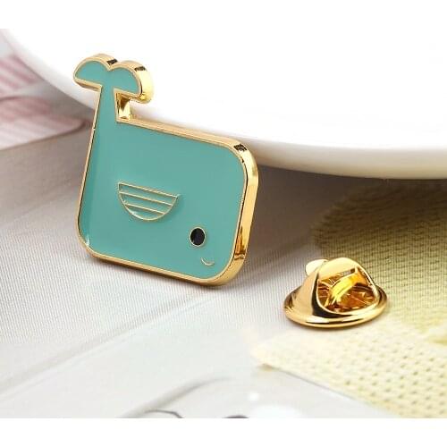 Cute Blue Color Dolphin Brooches Enamel Pin Cartoon Animal Brooch Beautiful Summer T-shirt Hat Jewelry Drop Shipping