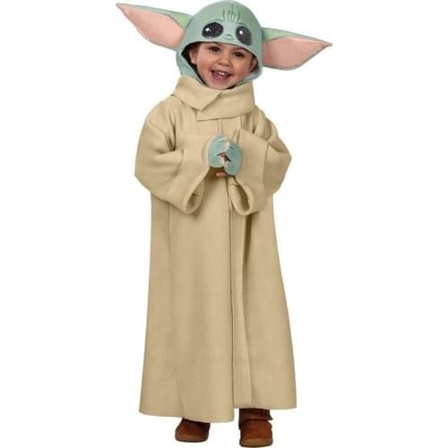 Children Star Wars Baby Yoda Jedi Order Cosplay Play Costume