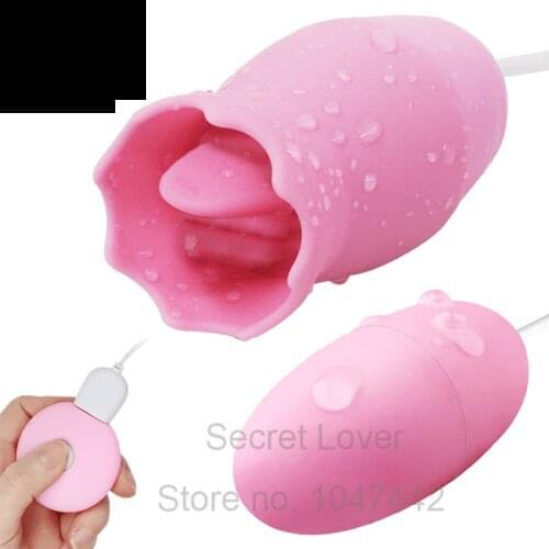 Double Penetration 20 Speeds Vaginal Ball And Clit Nipple Vibrator, Fast Licking Tongue Vibrator Oral Sex Vibrador Sex Toys